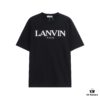 LANVIN LF38 New Arrival Cheng Yi Same Style Short Sleeve Embroidered Logo Letter Casual T-Shirt Round Neck Unisex Top