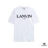 LANVIN LF38 New Arrival Cheng Yi Same Style Short Sleeve Embroidered Logo Letter Casual T-Shirt Round Neck Unisex Top