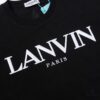 LANVIN LF38 New Arrival Cheng Yi Same Style Short Sleeve Embroidered Logo Letter Casual T-Shirt Round Neck Unisex Top
