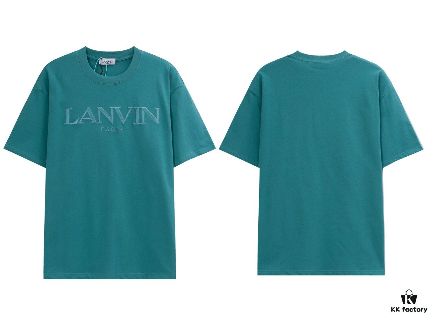 LANVIN Men's New Simple Embroidered Logo T-Shirt