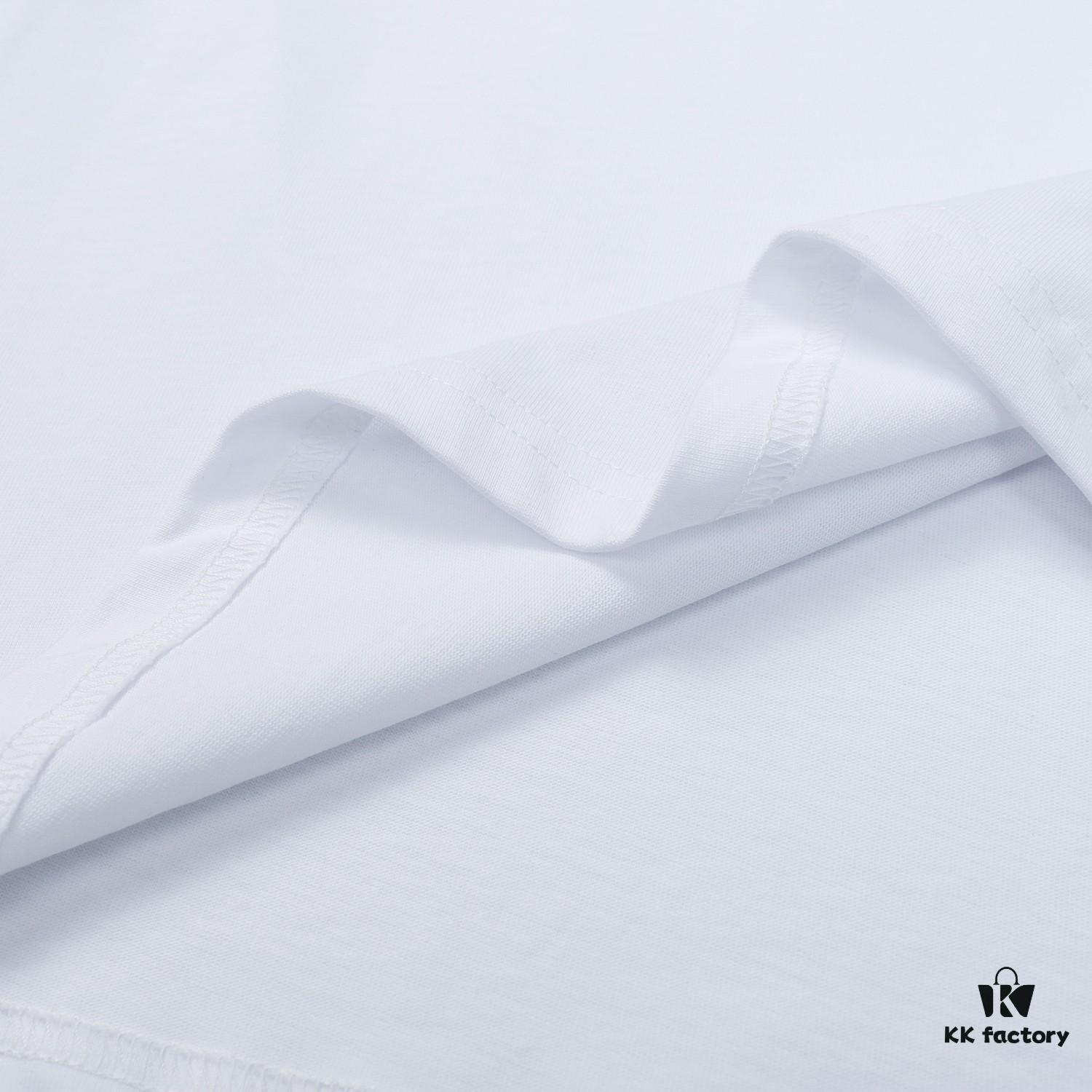 LANVIN Men's New Simple Embroidered Logo T-Shirt