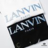 Lanvin LF57 Ink-Splatter Embroidered Loose Round-Neck Short-Sleeve Unisex Couple T-Shirt, Fashion Brand