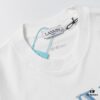 Lanvin LF57 Ink-Splatter Embroidered Loose Round-Neck Short-Sleeve Unisex Couple T-Shirt, Fashion Brand
