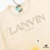 LF15 Lanvin x Gallery Dept Collaboration Beige Embroidered Splatter Cotton T-Shirt 240g Unisex S m L XL