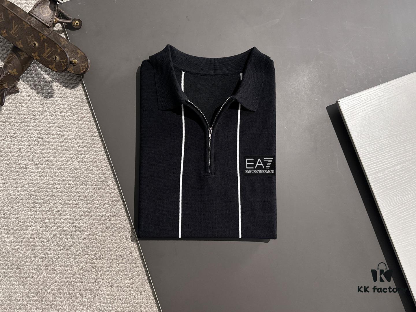 High-Quality Armani 2025 Spring/Summer New Men's Lapel Short-Sleeve T-Shirt