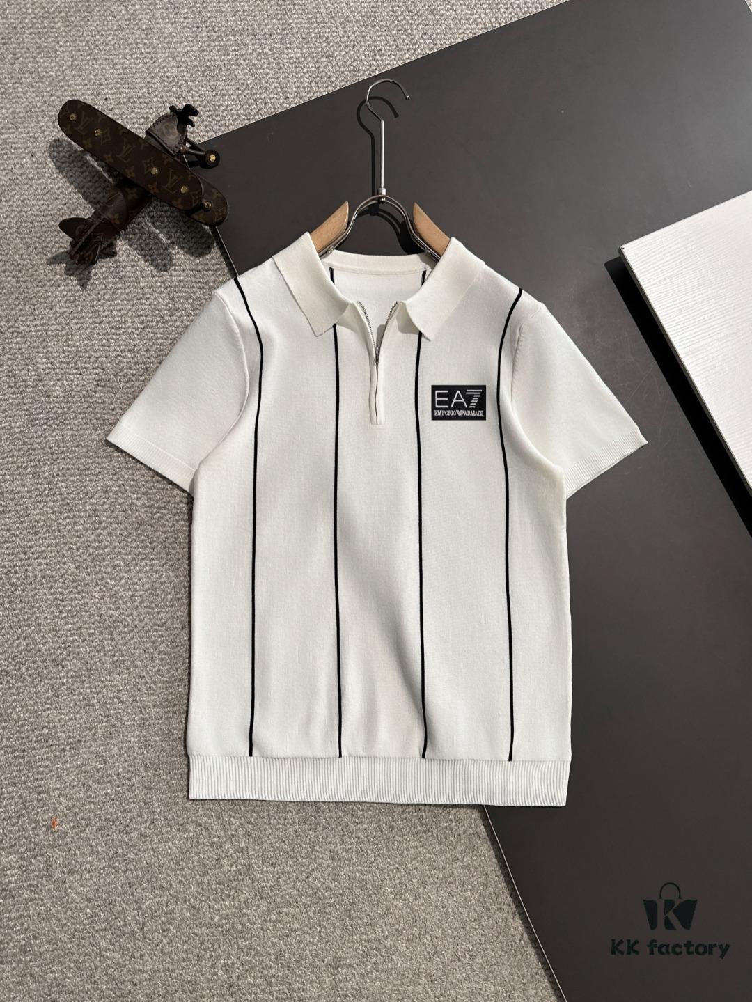 High-Quality Armani 2025 Spring/Summer New Men's Collar Short-Sleeve T-Shirt