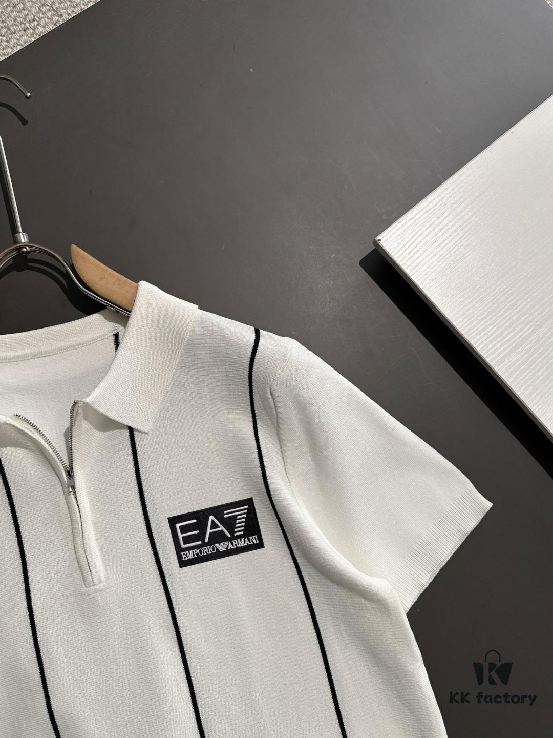 High-Quality Armani 2025 Spring/Summer New Men's Collar Short-Sleeve T-Shirt