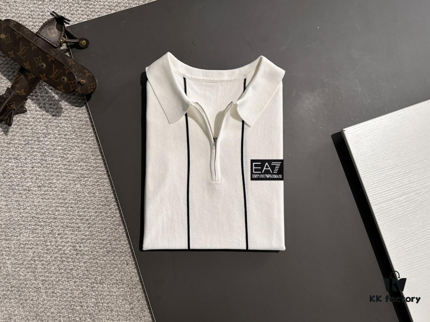 High-Quality Armani 2025 Spring/Summer New Men's Collar Short-Sleeve T-Shirt