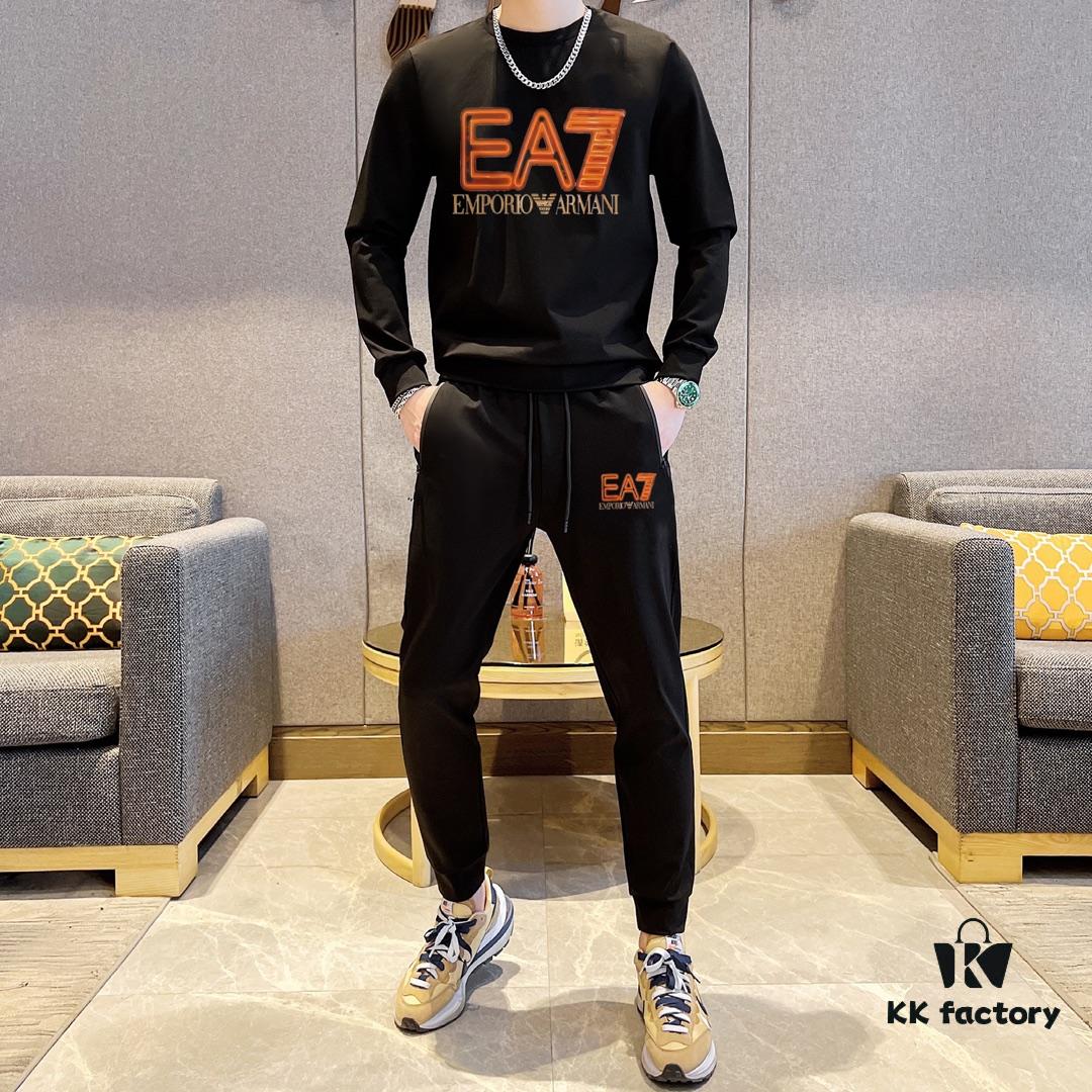 Armani (Blessing for Plus-Size) Hot Selling 2025 New Arrival Sweatshirt Set, Official Website Original Version, Premium Designer Craftsmanship, 100% Natural High-Quality Roman Cotton, Comfortable Fit, Elegant and Noble, Authentic Hardware, Cabinet Size M-5XL (Fits up to 220 lbs)