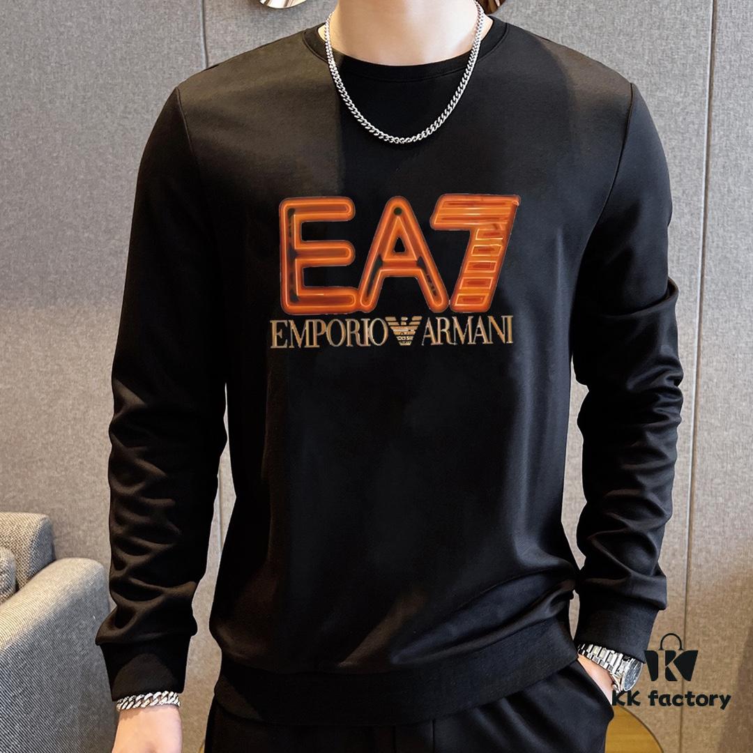 Armani (Blessing for Plus-Size) Hot Selling 2025 New Arrival Sweatshirt Set, Official Website Original Version, Premium Designer Craftsmanship, 100% Natural High-Quality Roman Cotton, Comfortable Fit, Elegant and Noble, Authentic Hardware, Cabinet Size M-5XL (Fits up to 220 lbs)