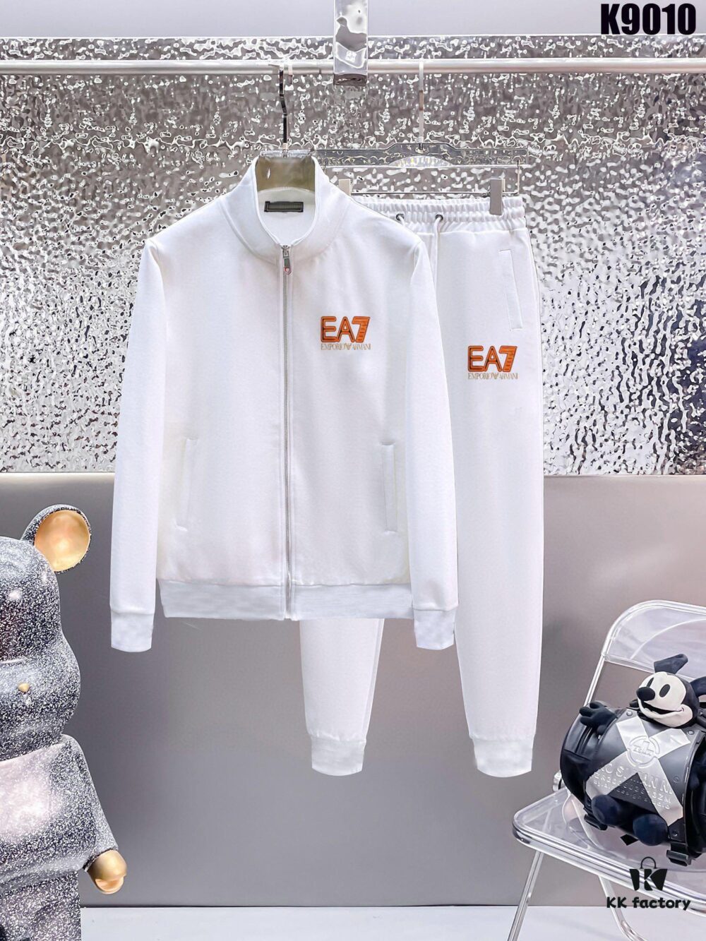 ARMANI Armani 2025 New Best-Selling Cardigan Sweatshirt Set, Premium Natural Roman Cotton, Full-Zip Comfort Fit Outfit for Plus Sizes