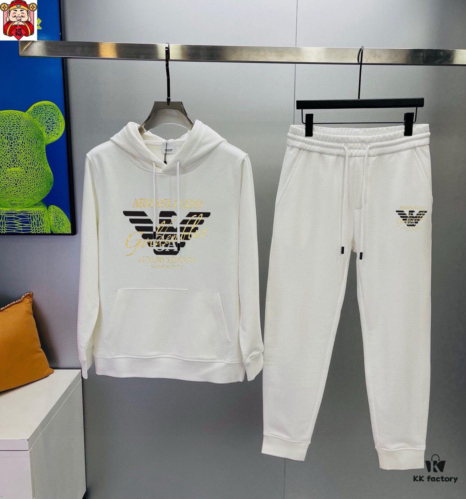 ARMANI (Blessing for the Plus-Size) New 2025 Bestselling Sweatshirt Set – Official Website Original Version, Premium Designer Craftsmanship, 100% Natural High-Quality Roman Cotton, Comfortable Fit, Elegant and Refined with Authentic Hardware, Retail Size M-5XL (Fits up to 220 lbs)