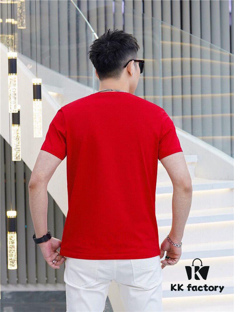 Armani Men's Casual Short-Sleeve T-Shirt, 2025 Spring/Summer New Arrival, Premium Logo Craftsmanship, Imported Silk-Cotton Fabric, Stylish and Versatile Design