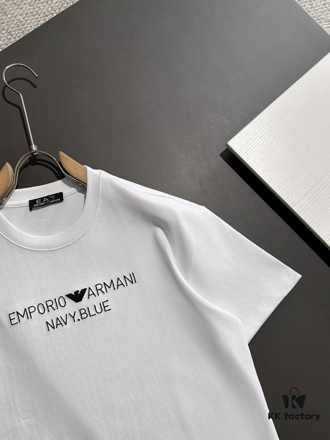 Armani 2025 Spring Collection Heavyweight 260g High-Density Short Sleeve Unisex Fashion Runway Piece (Premium Quality, Exclusive Design)