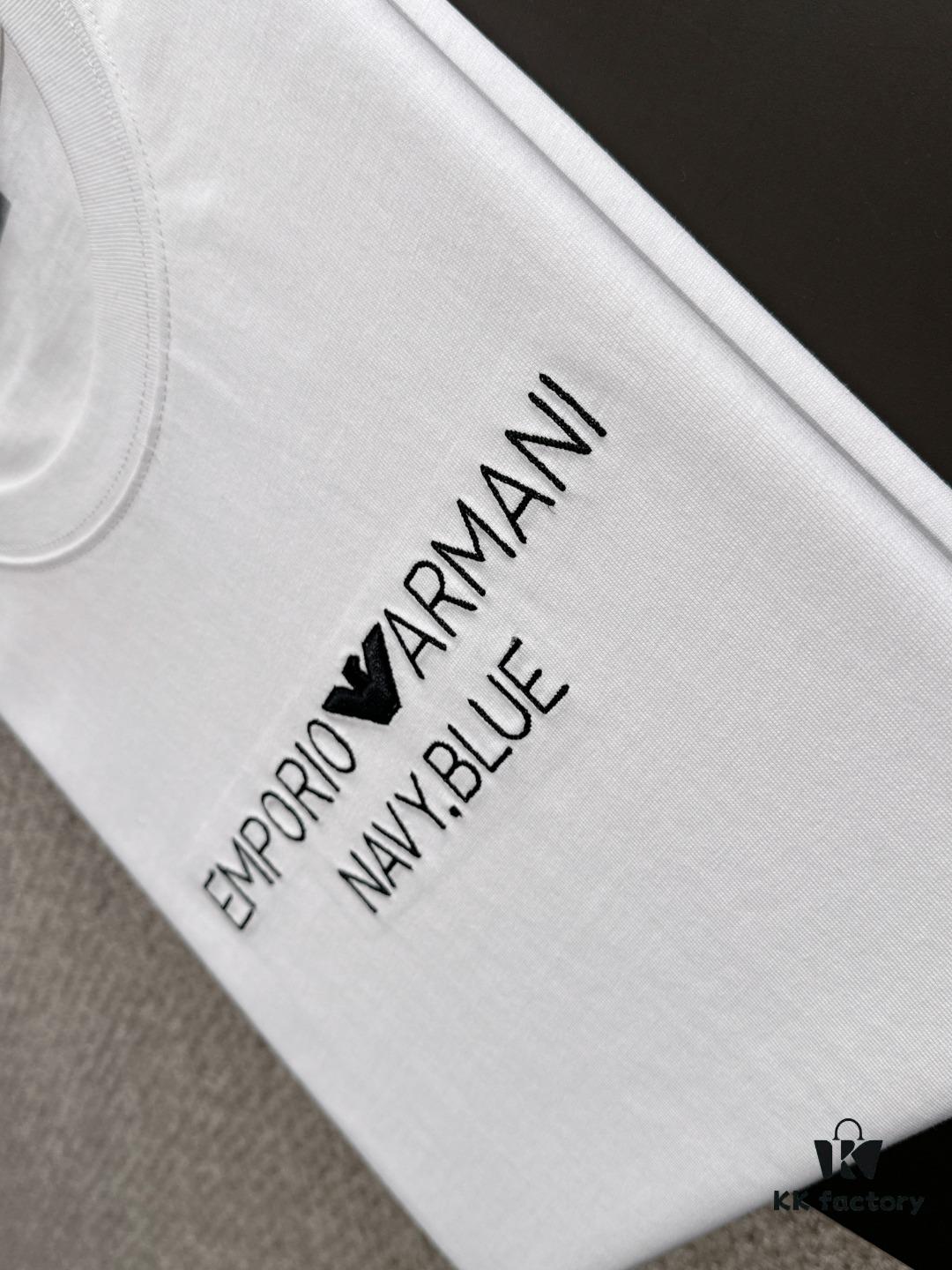 Armani 2025 Spring Collection Heavyweight 260g High-Density Short Sleeve Unisex Fashion Runway Piece (Premium Quality, Exclusive Design)