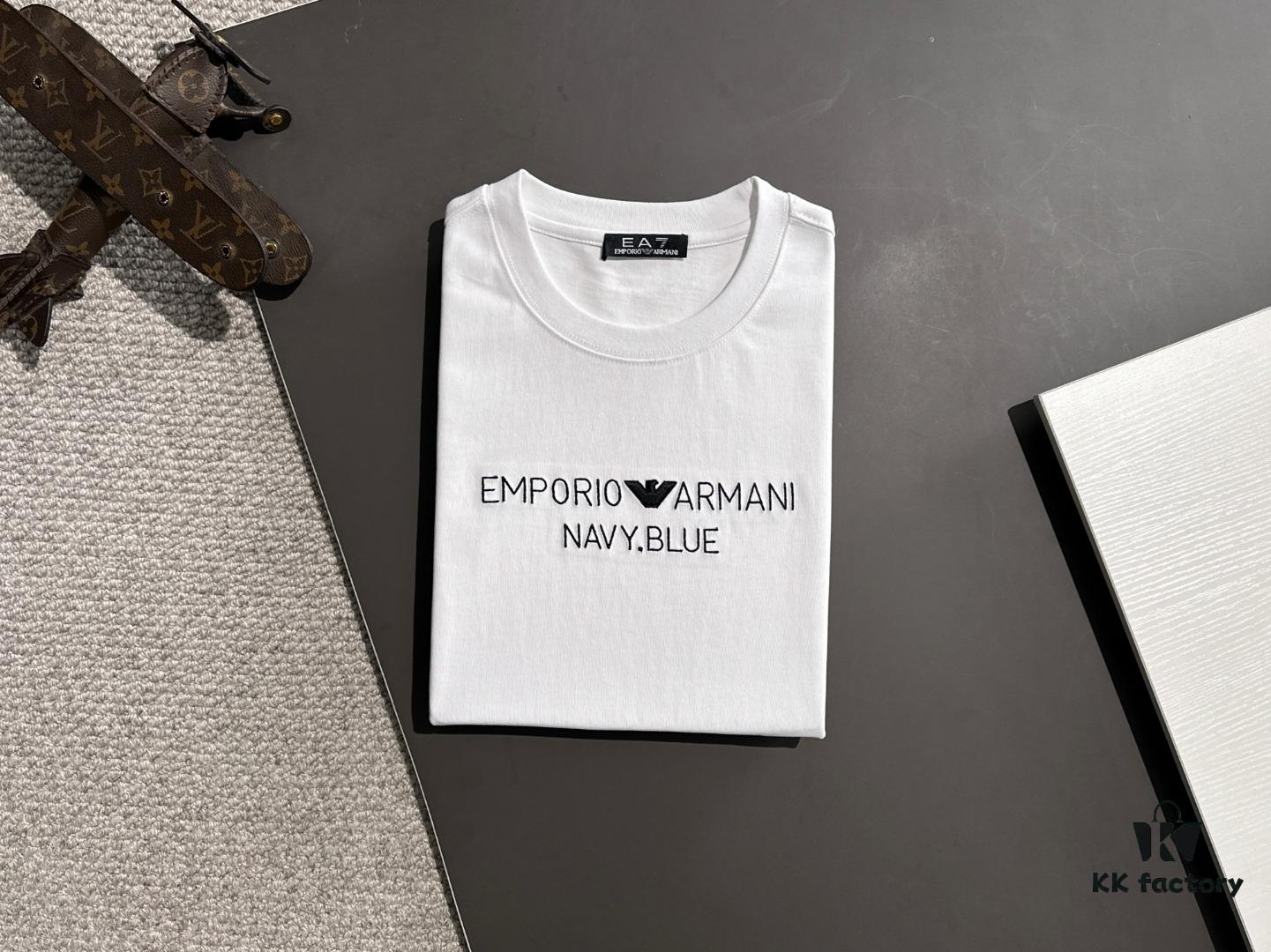 Armani 2025 Spring Collection Heavyweight 260g High-Density Short Sleeve Unisex Fashion Runway Piece (Premium Quality, Exclusive Design)