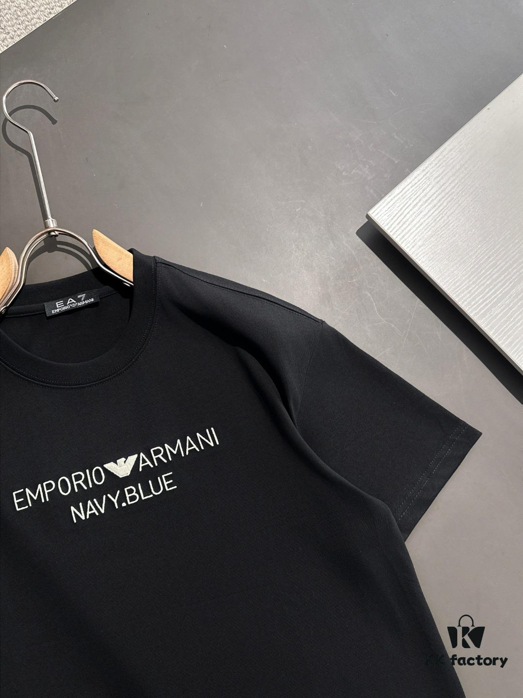 Armani 2025 Spring Collection Heavyweight 260g High-Density Short Sleeve Unisex Fashion Runway Piece