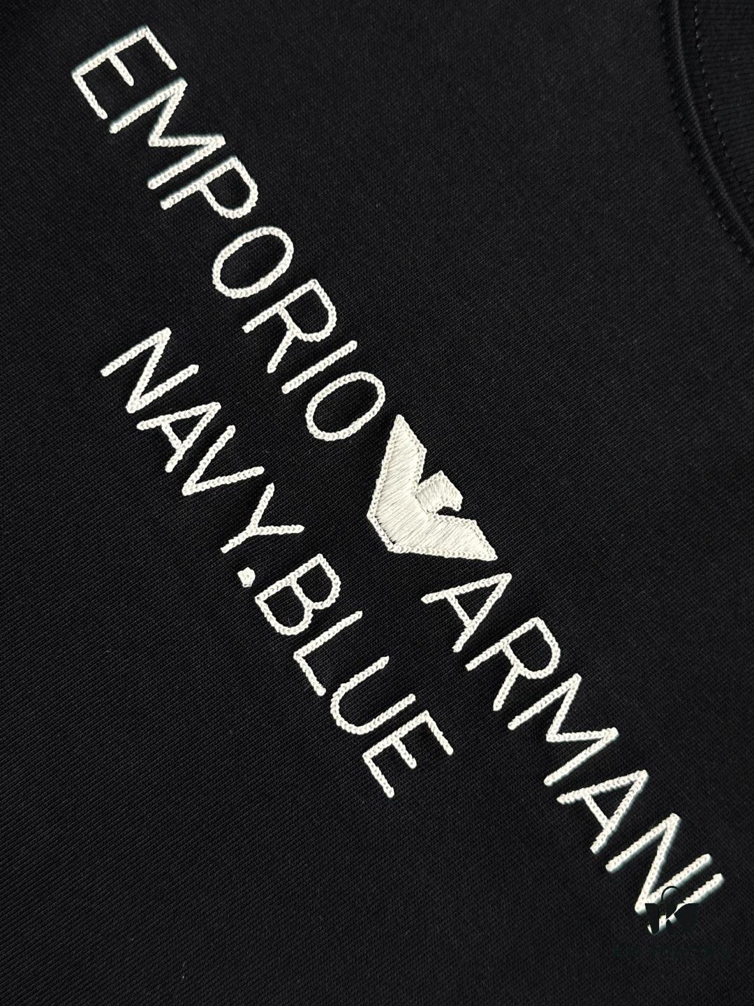 Armani 2025 Spring Collection Heavyweight 260g High-Density Short Sleeve Unisex Fashion Runway Piece