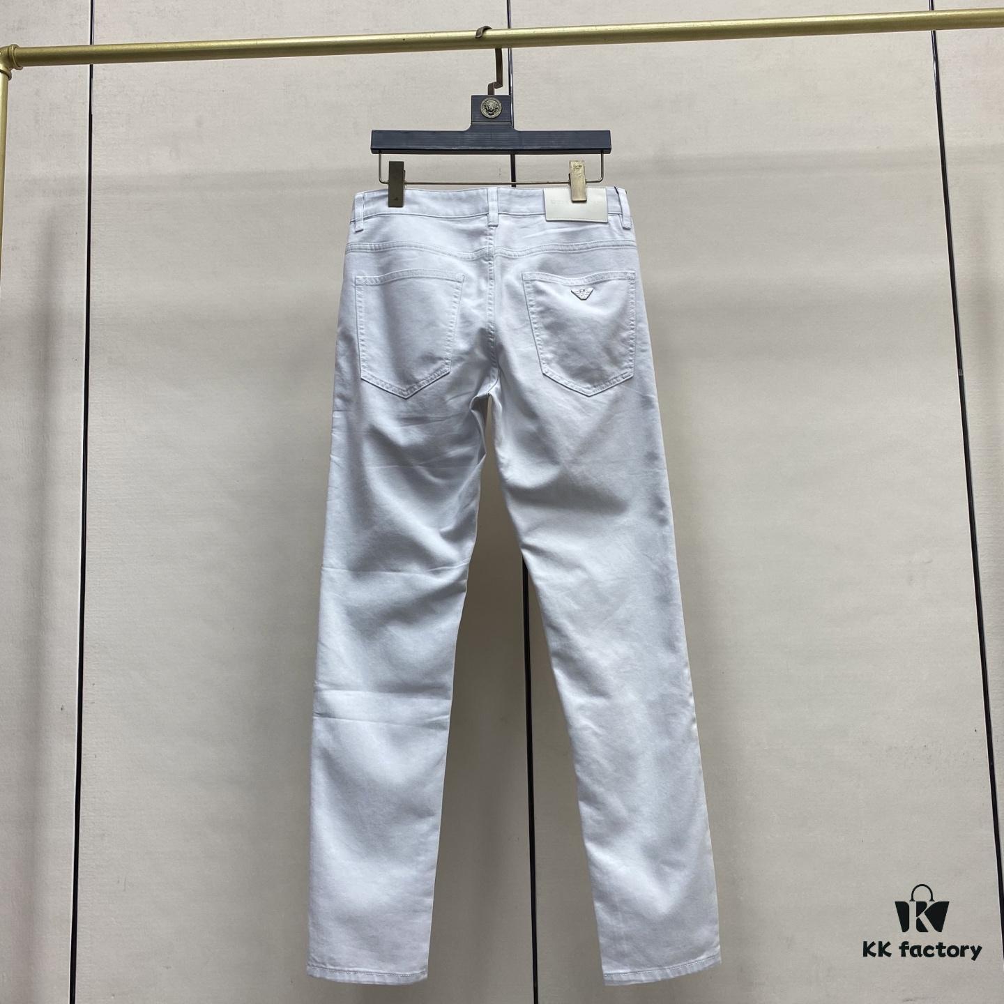 Top Version 2025 Spring/Summer European Boutique New Arrival Ultra-High-End Overseas Trade Order Men's Custom Fashion Slim Straight Leg Denim Jeans