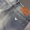 ARMANI Men's Premium Casual Jeans, Exclusive New Arrival, High-End Version, Breathable Comfortable Fabric, Soft and Smooth Texture, Modern Relaxed Fit Design