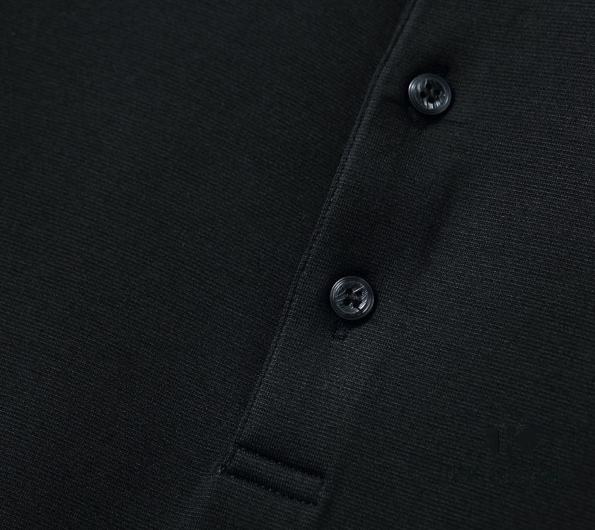 Armani Hot New Custom Notched Collar Long Sleeve Polo Shirt