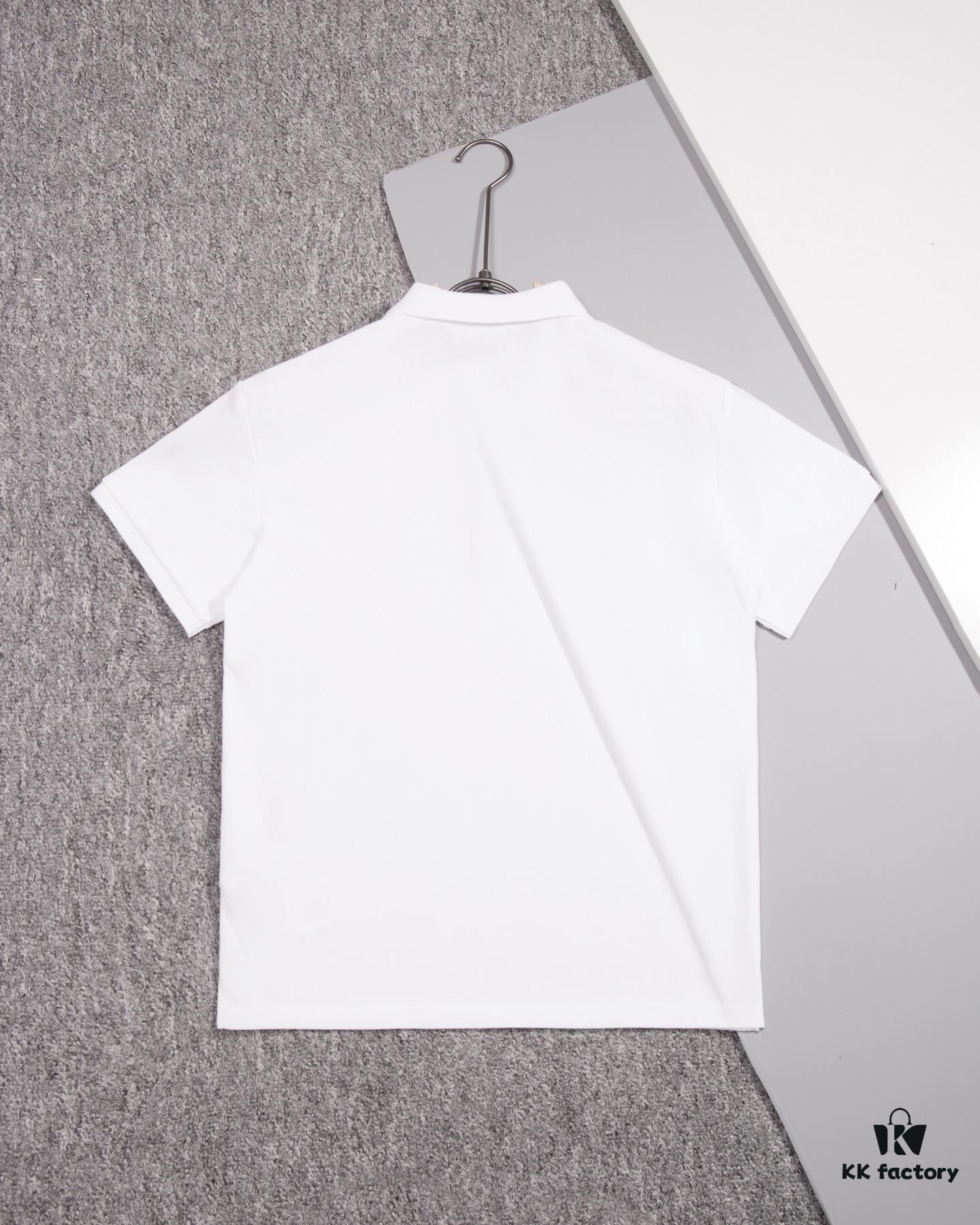 ARMANI Men's and Women's Short-Sleeve Polo Shirt, Original Fabric, Official Same Style, Custom Dyed Fabric, Ultra Comfortable, Spring and Summer New Arrival, Fashionable and Versatile