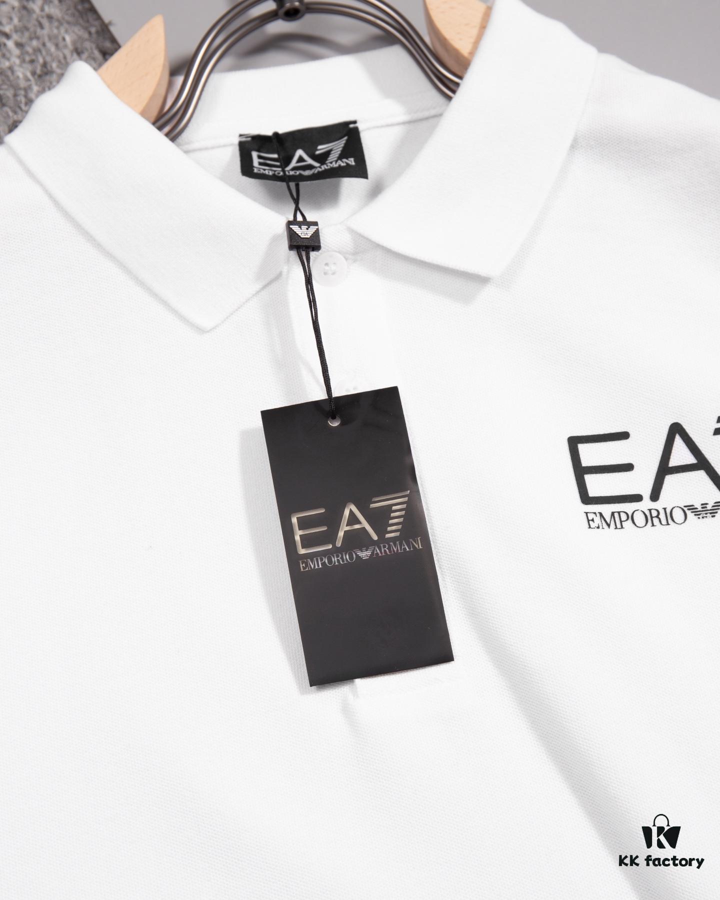 ARMANI Men's and Women's Short-Sleeve Polo Shirt, Original Fabric, Official Same Style, Custom Dyed Fabric, Ultra Comfortable, Spring and Summer New Arrival, Fashionable and Versatile