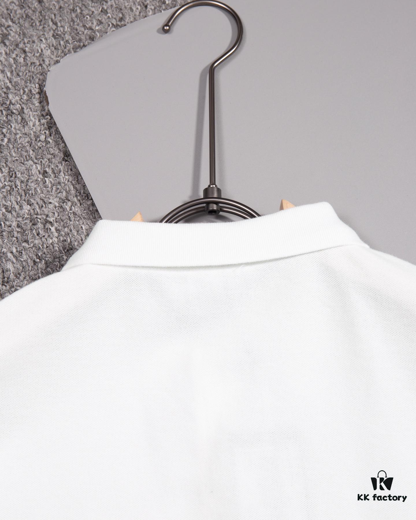 ARMANI Men's and Women's Short-Sleeve Polo Shirt, Original Fabric, Official Same Style, Custom Dyed Fabric, Ultra Comfortable, Spring and Summer New Arrival, Fashionable and Versatile