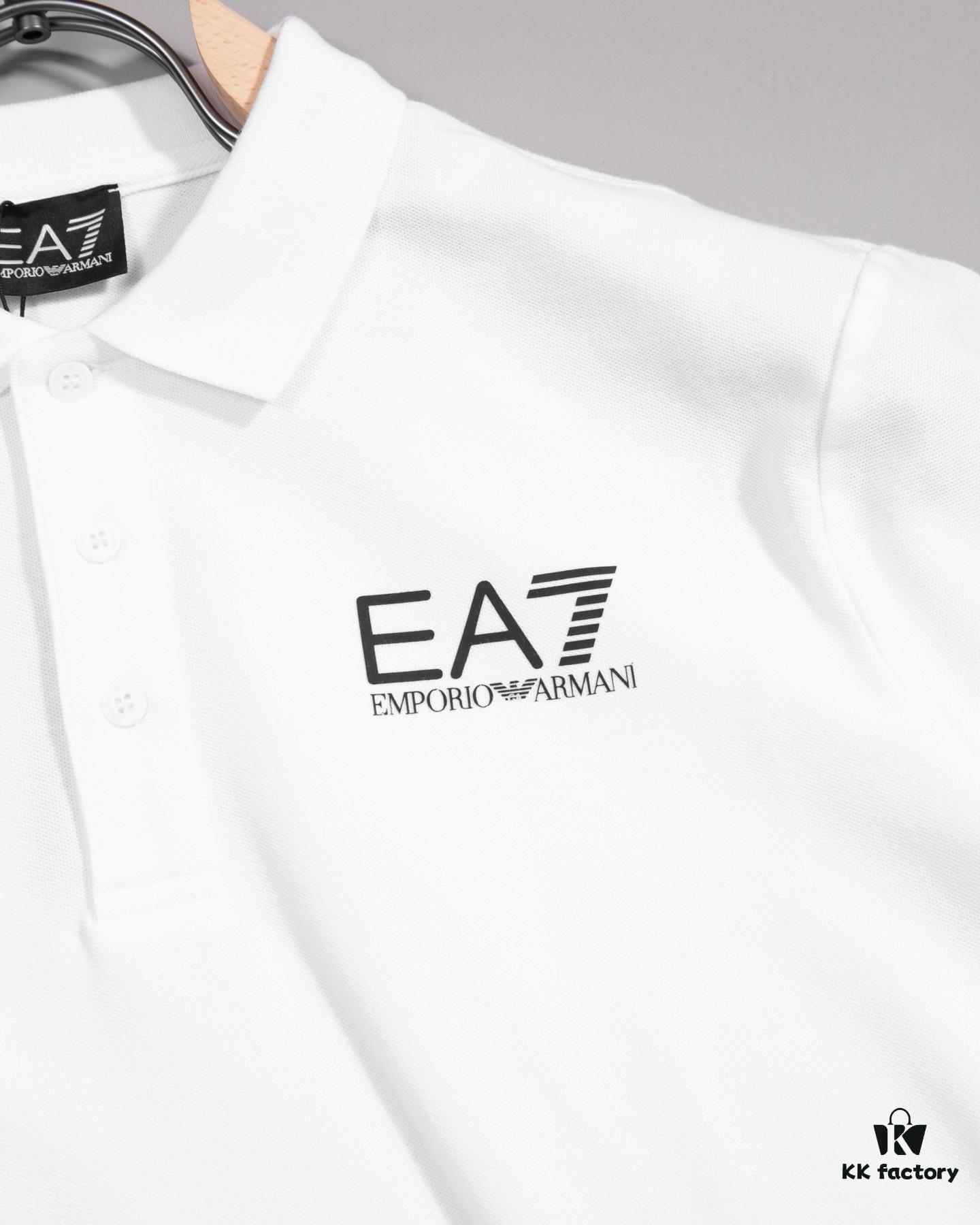 ARMANI Men's and Women's Short-Sleeve Polo Shirt, Original Fabric, Official Same Style, Custom Dyed Fabric, Ultra Comfortable, Spring and Summer New Arrival, Fashionable and Versatile