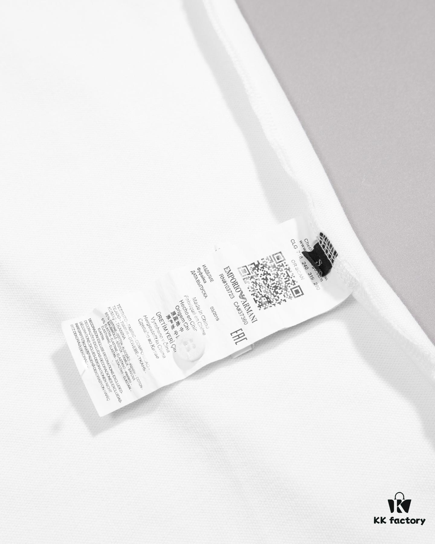 ARMANI Men's and Women's Short-Sleeve Polo Shirt, Original Fabric, Official Same Style, Custom Dyed Fabric, Ultra Comfortable, Spring and Summer New Arrival, Fashionable and Versatile