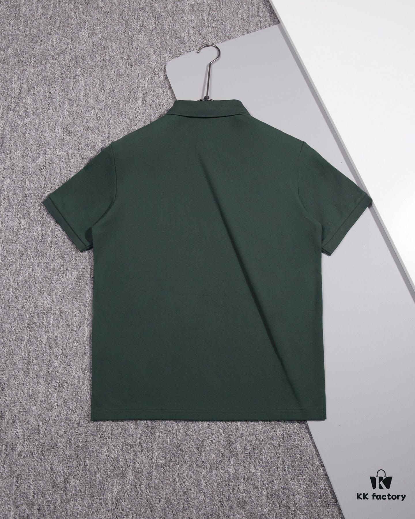 ARMANI Men's and Women's Short-Sleeve Polo Shirt, Official Same Style as Store Release, Premium Fabric, Custom Dyed, Ultra Versatile and Comfortable