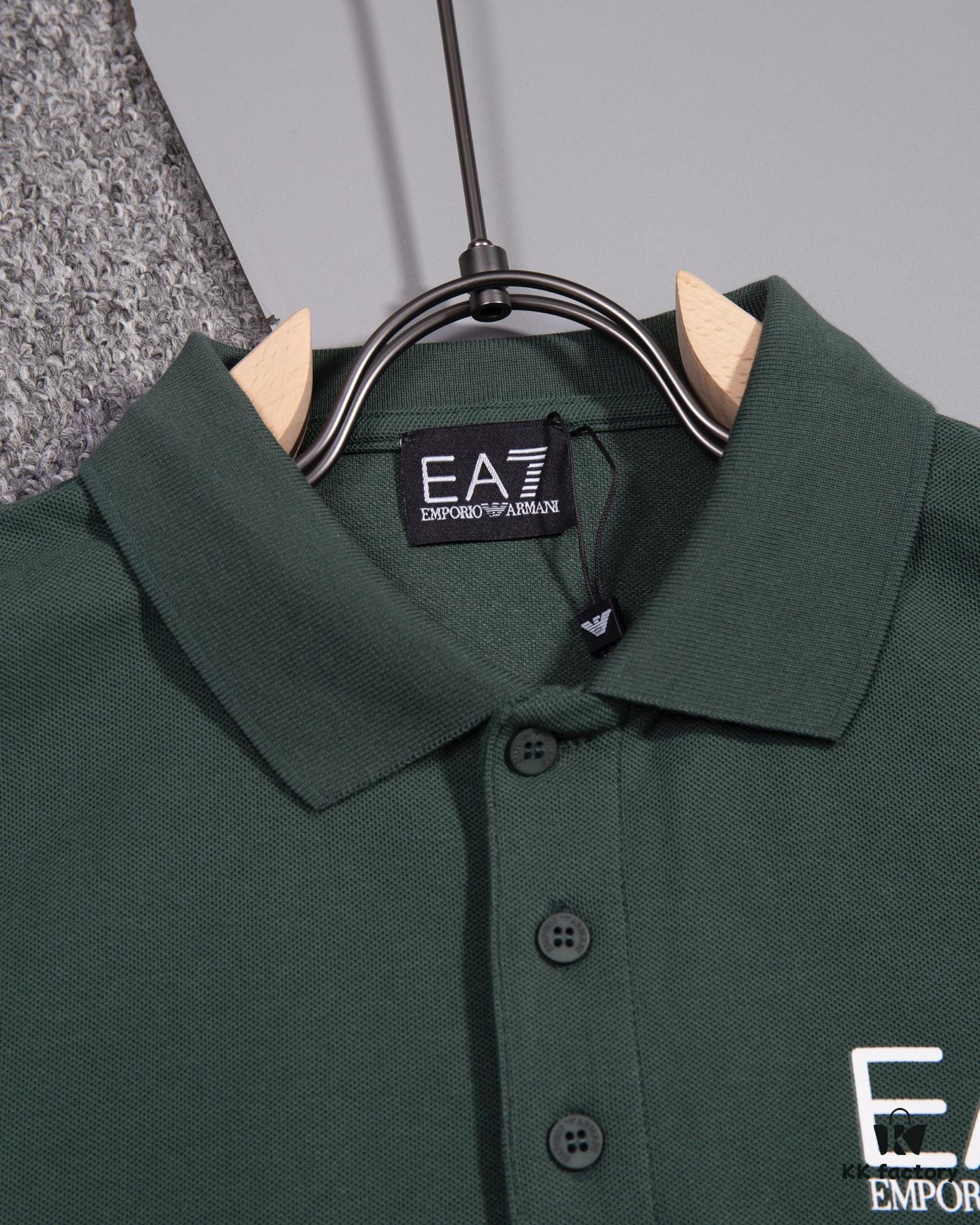 ARMANI Men's and Women's Short-Sleeve Polo Shirt, Official Same Style as Store Release, Premium Fabric, Custom Dyed, Ultra Versatile and Comfortable