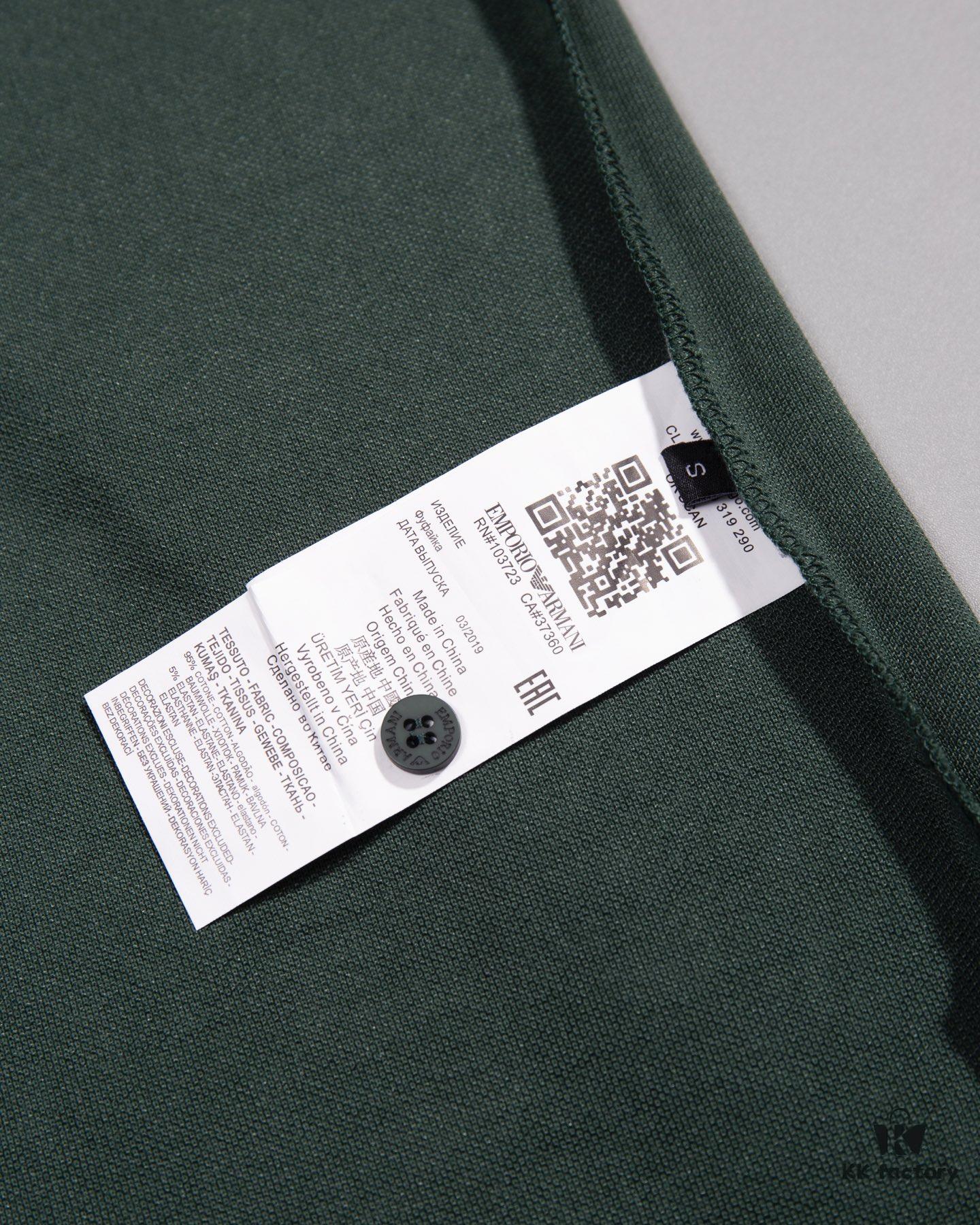 ARMANI Men's and Women's Short-Sleeve Polo Shirt, Official Same Style as Store Release, Premium Fabric, Custom Dyed, Ultra Versatile and Comfortable