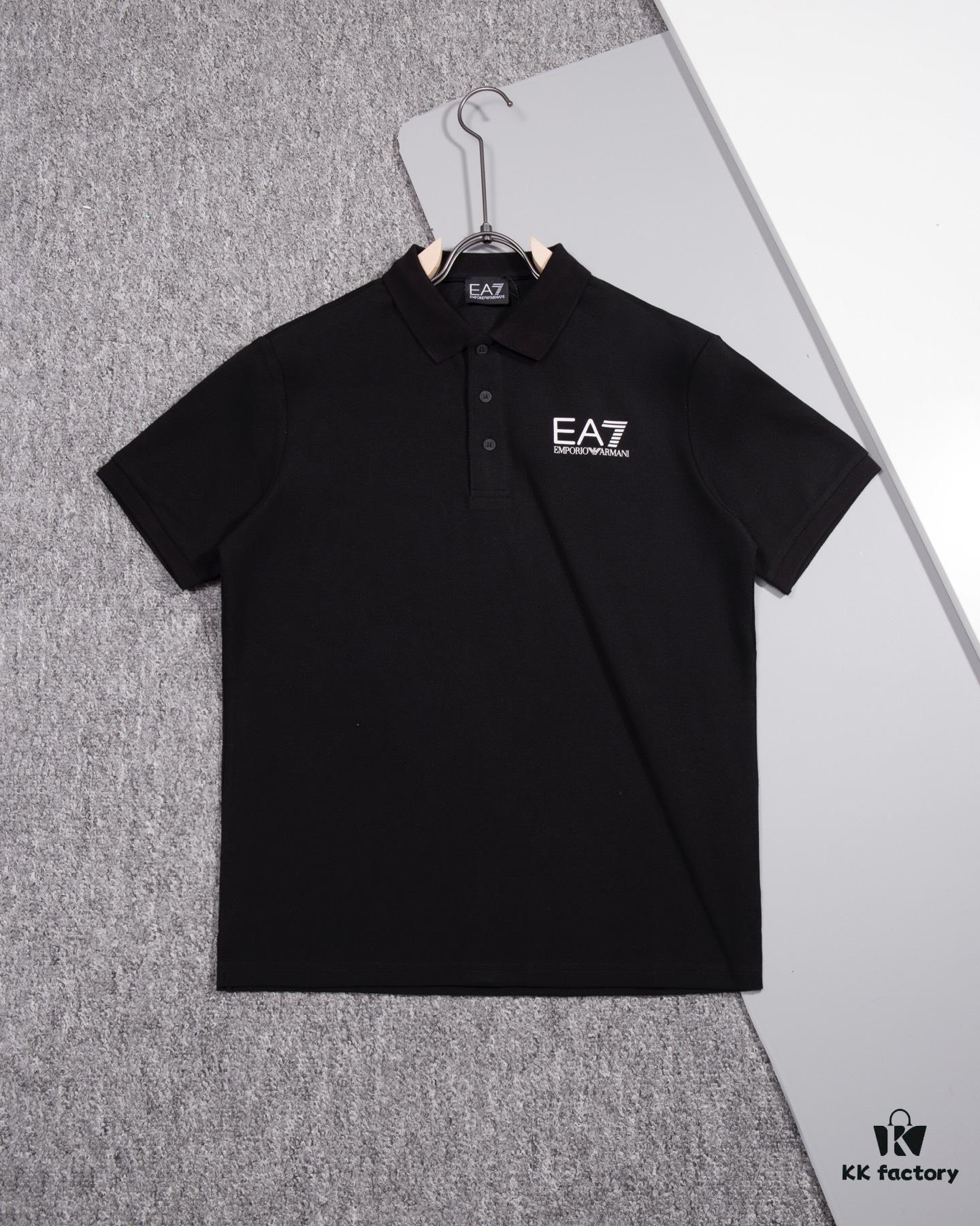 ARMANI Men's and Women's Short-Sleeve Polo Shirt, Original Fabric, Official Same Style, Custom Dyed Fabric, Ultra Comfortable and Fashionable