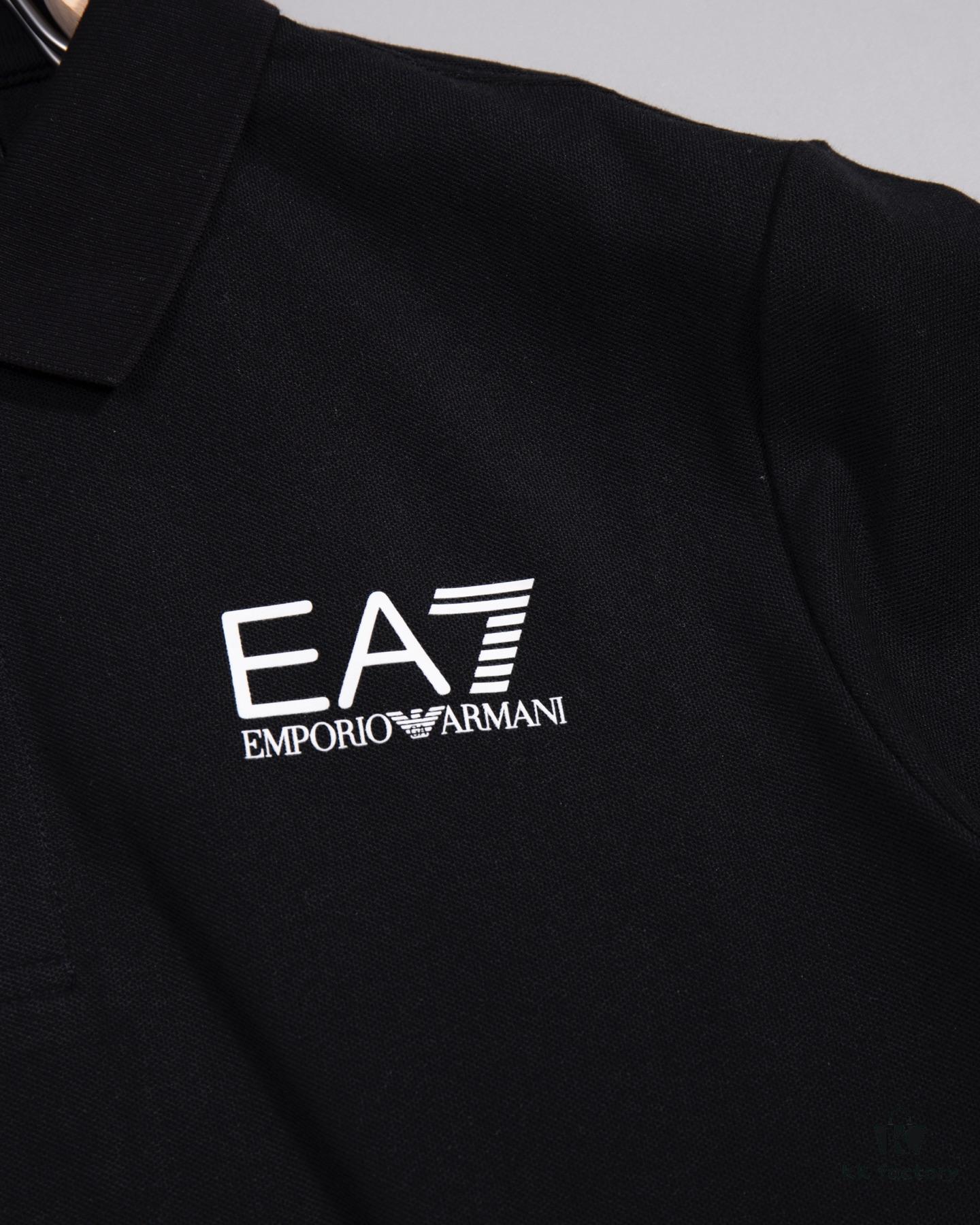 ARMANI Men's and Women's Short-Sleeve Polo Shirt, Original Fabric, Official Same Style, Custom Dyed Fabric, Ultra Comfortable and Fashionable