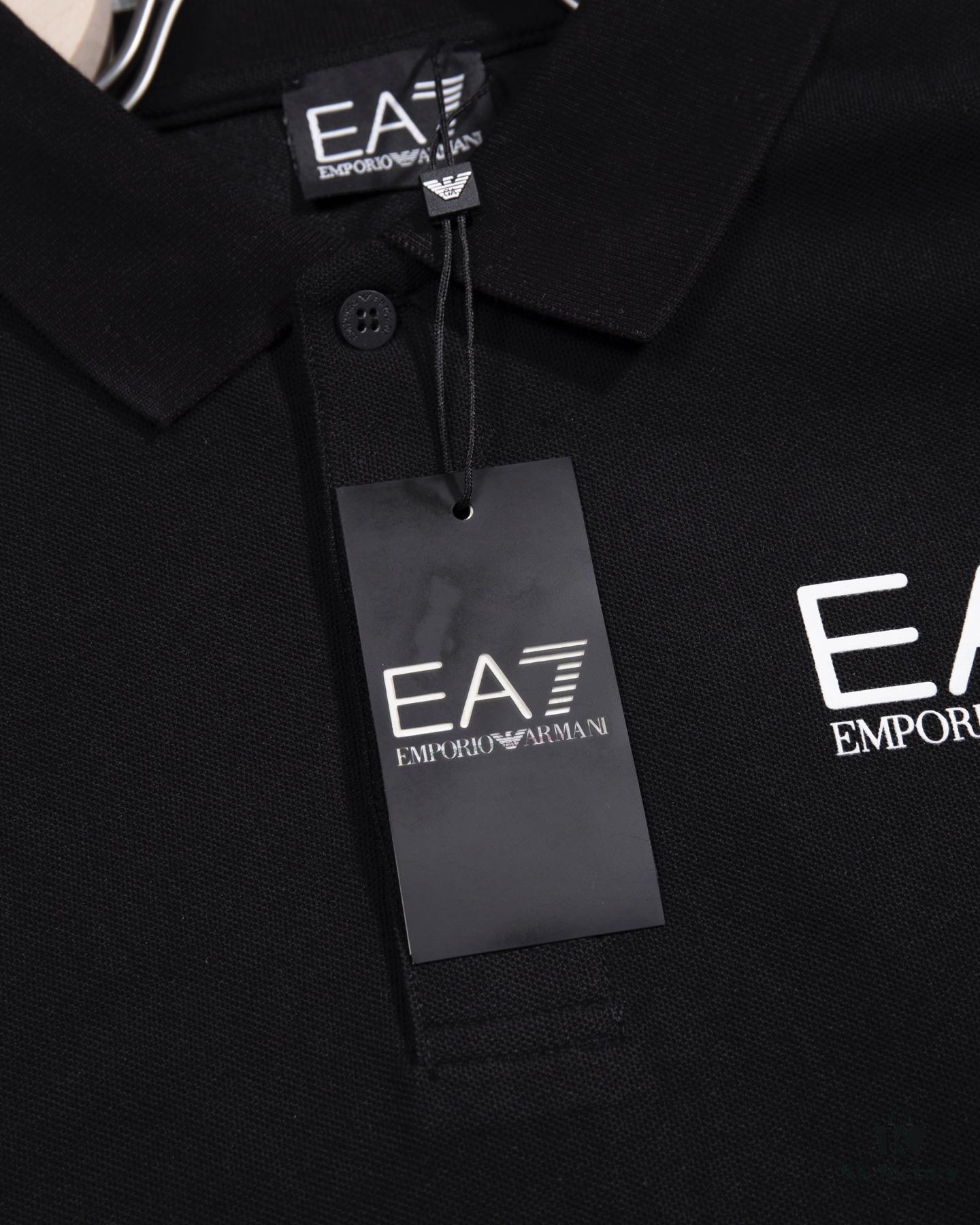 ARMANI Men's and Women's Short-Sleeve Polo Shirt, Original Fabric, Official Same Style, Custom Dyed Fabric, Ultra Comfortable and Fashionable