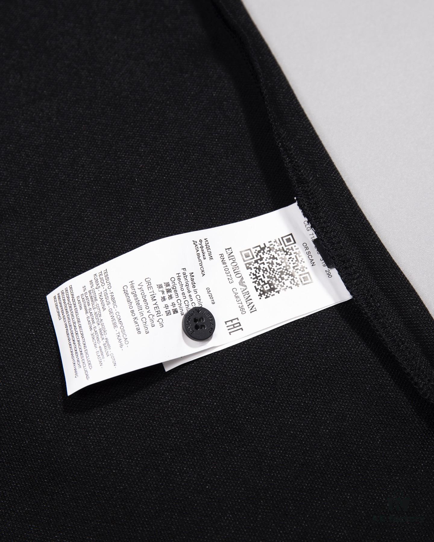 ARMANI Men's and Women's Short-Sleeve Polo Shirt, Original Fabric, Official Same Style, Custom Dyed Fabric, Ultra Comfortable and Fashionable