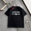 AMIRI Armani 25SS Summer New Round Neck Short Sleeve T-Shirt! 270g High-End Pure Cotton Fabric with Perfect Texture and Hand Feel! Slim Tailored Design, Clean and Sharp! Exquisite Stitching and Craftsmanship! Excellent Silhouette! Highly Breathable! Suitable for All Age Groups! A Must-Have Wardrobe Essential for Men!