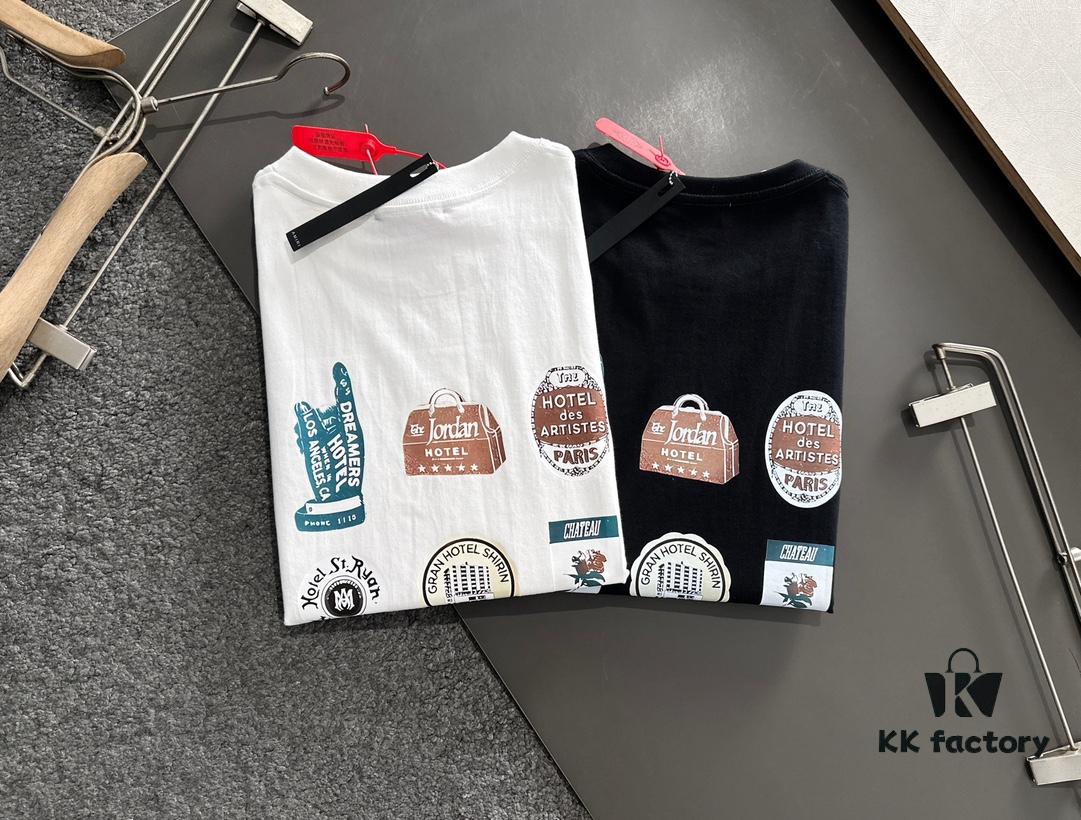 AMIRI Armani 25SS Summer New Arrival Round Neck Short-Sleeve T-Shirt! 270g Heavyweight Premium Cotton Fabric with Perfect Texture and Feel! Slim Tailored Design, Clean and Sharp! Exquisitely Stitched with Excellent Fit and Superior Breathability! Stylish and Versatile for All Ages—an Essential Wardrobe Staple for Men.