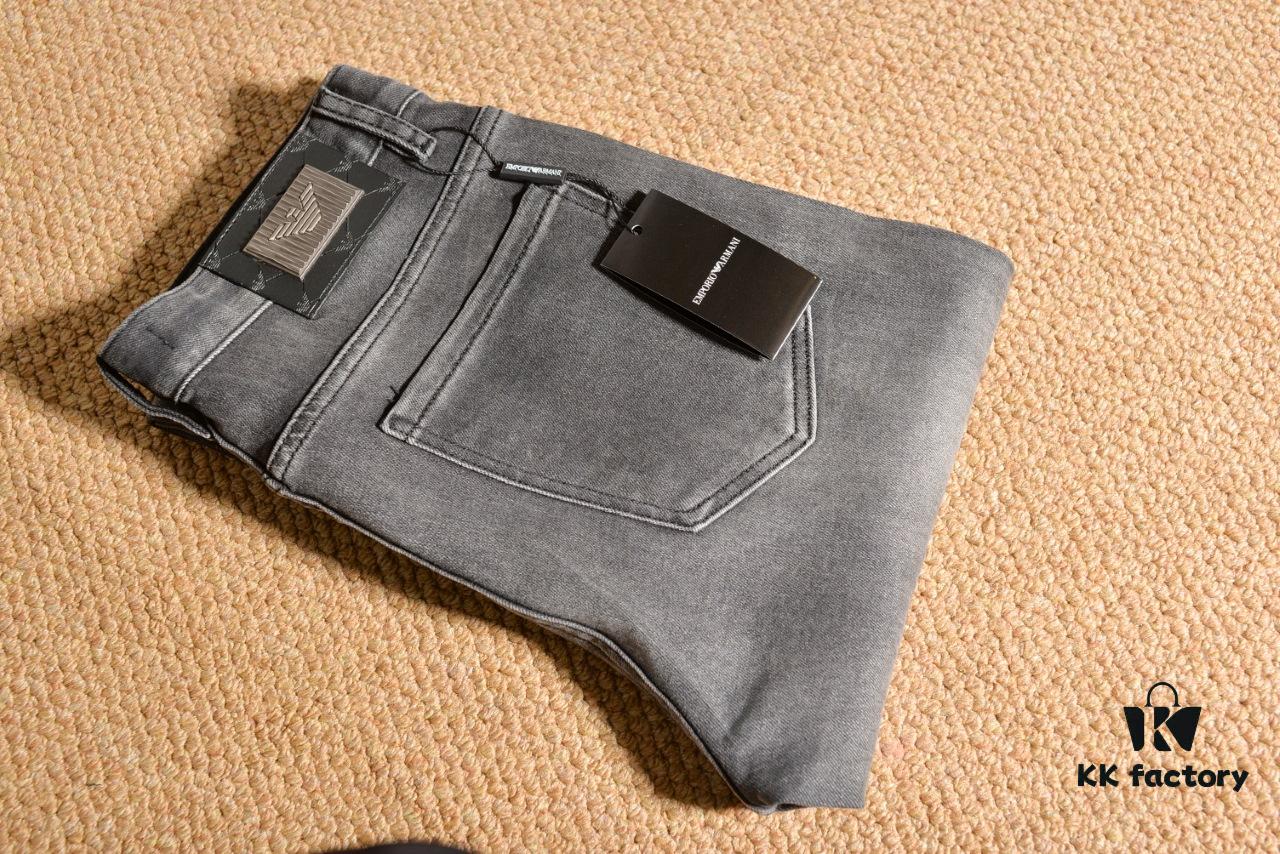 Armani Rhinestone-Embellished Jeans with Premium Craftsmanship