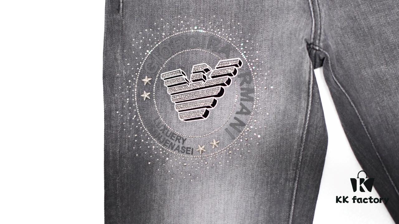 Armani Rhinestone Embellished Jeans