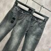 Armani 2024 New Luxury High-End Casual Business Denim Jeans Solid Color Slim Fit Jeans