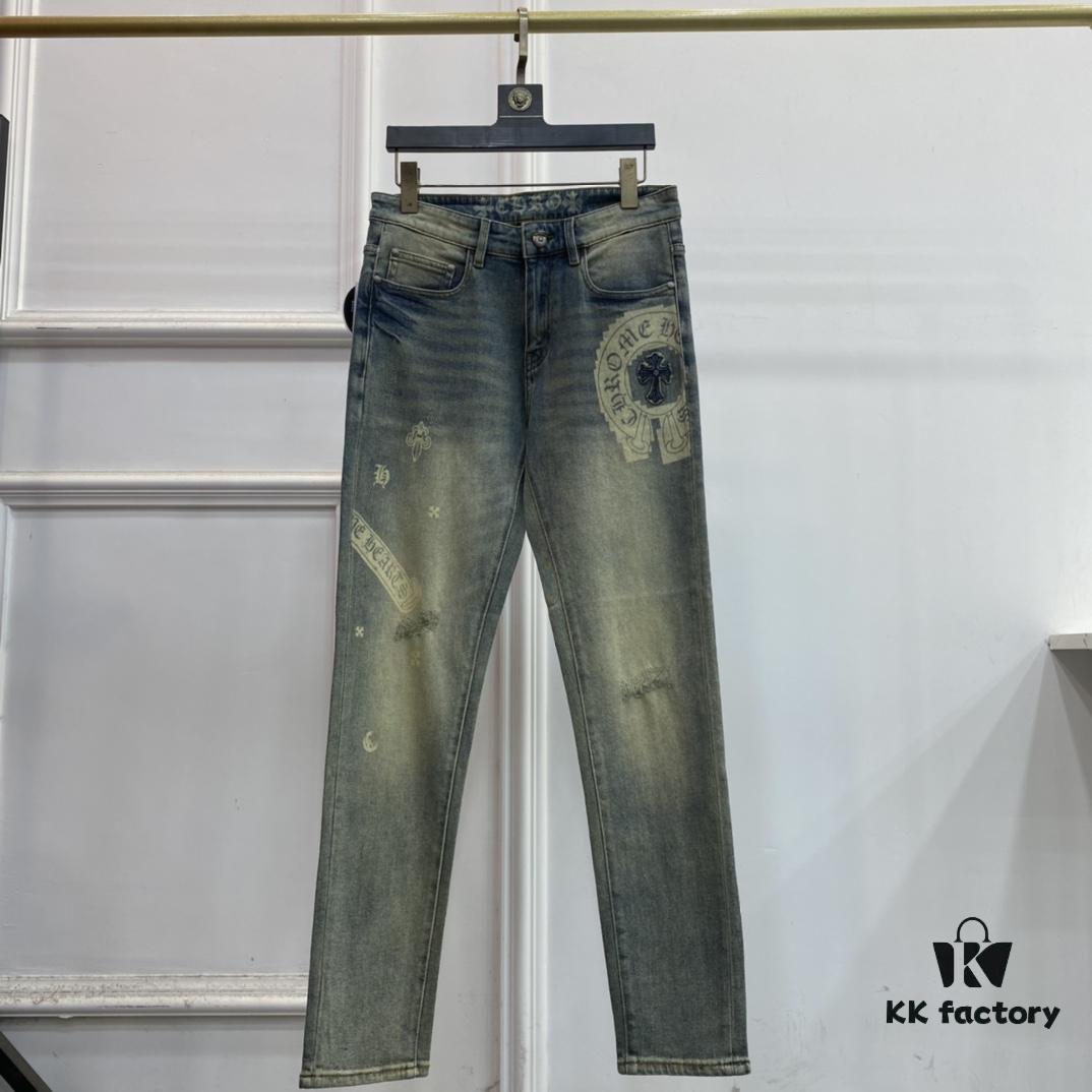 2025 Spring Summer European Cabinet New Arrival Ultra A-grade Purchased Level Overseas Trading Company Order Source Top Original High-end Men's Custom Fashion Slim Straight Leg Jeans