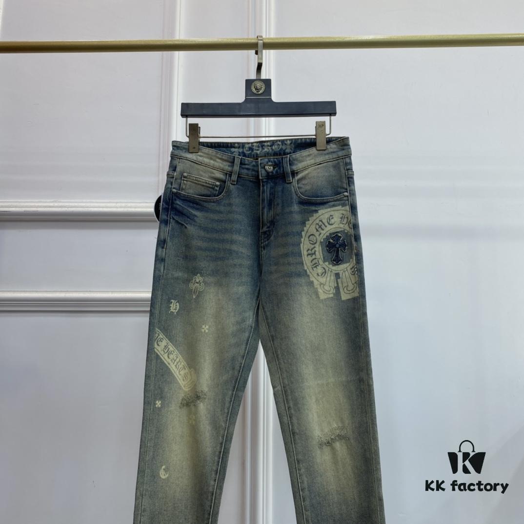 2025 Spring Summer European Cabinet New Arrival Ultra A-grade Purchased Level Overseas Trading Company Order Source Top Original High-end Men's Custom Fashion Slim Straight Leg Jeans