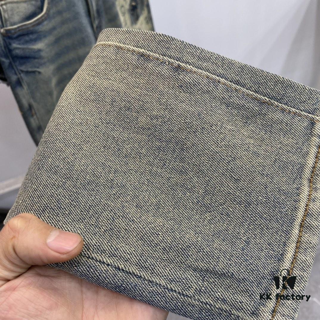 2025 Spring Summer European Cabinet New Arrival Ultra A-grade Purchased Level Overseas Trading Company Order Source Top Original High-end Men's Custom Fashion Slim Straight Leg Jeans