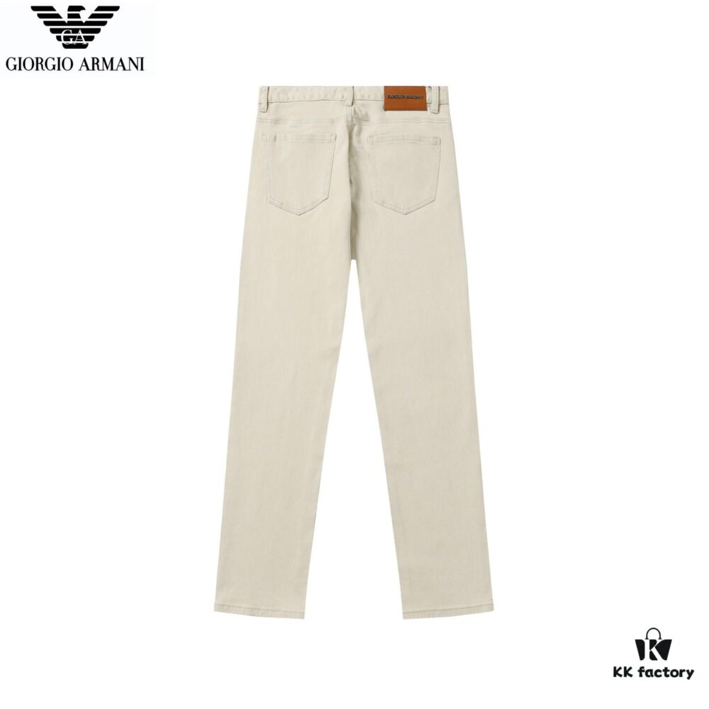 Popular Bestseller! New Autumn EMPORIO ARMANI Armani Luxe Combed Stretch Denim Trousers - Business Casual Style, Available at Henglong