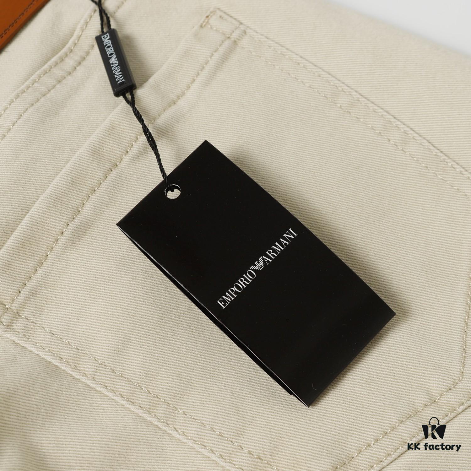 Popular Bestseller! New Autumn EMPORIO ARMANI Armani Luxe Combed Stretch Denim Trousers - Business Casual Style, Available at Henglong