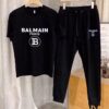 BALMAIN Summer Men's High-Quality Double-Mercerized Suit, Imported Premium Fabric, Fashion Trend Style
