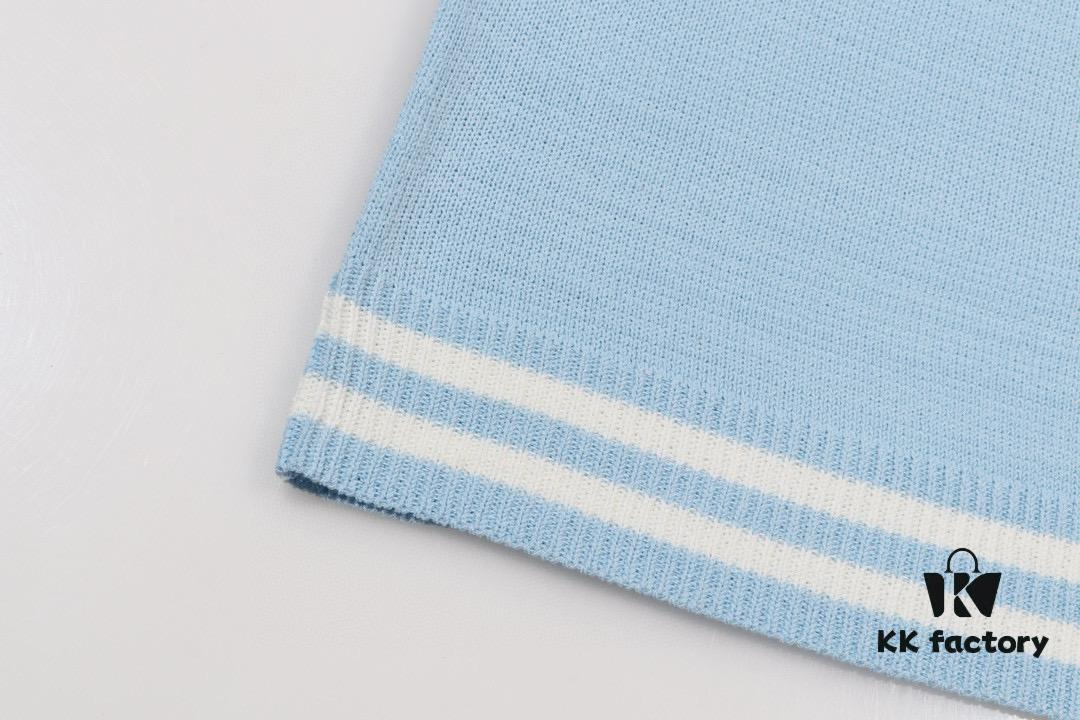 Balmain BALMAIN 2024 New Arrival Polo Short-Sleeve Sweater with Embroidered Logo on Chest Pocket