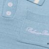 Balmain BALMAIN 2024 New Arrival Polo Short-Sleeve Sweater with Embroidered Logo on Chest Pocket